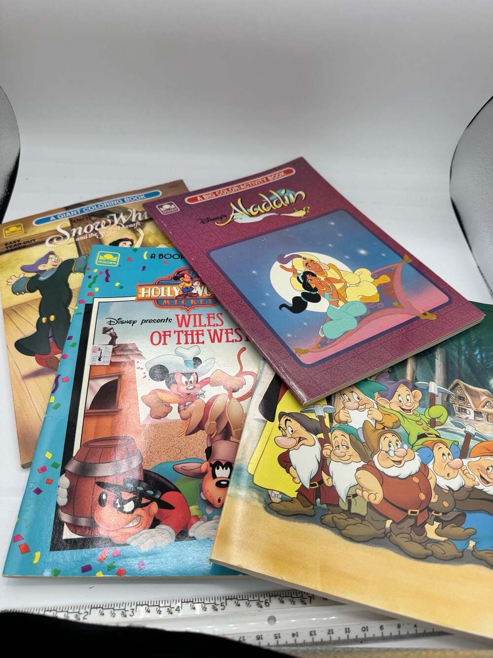 Vintage 90s 4 Disney Coloring And Activity Books Lot Golden Press